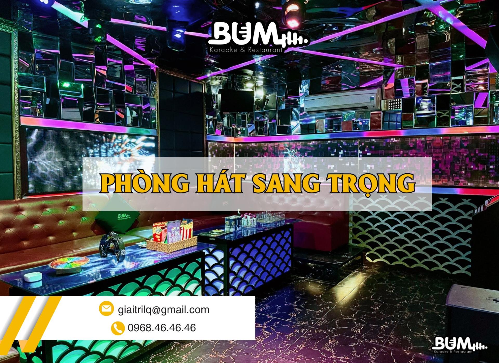 Không gian phòng hát sang trọng